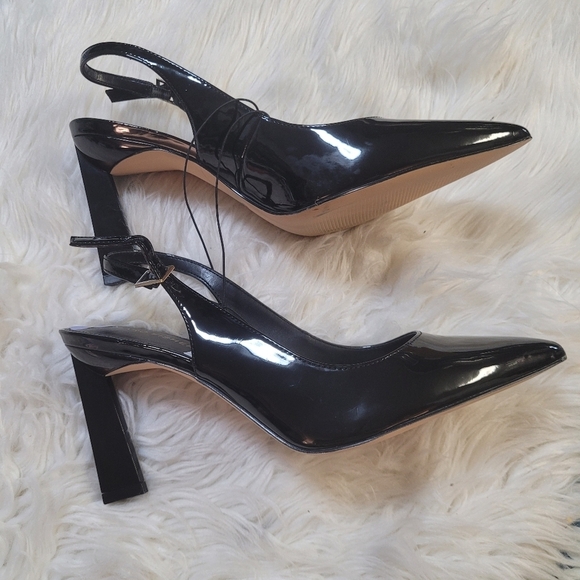 Marc Fisher Black Women's Slingback Heels - Picture 2 of 9